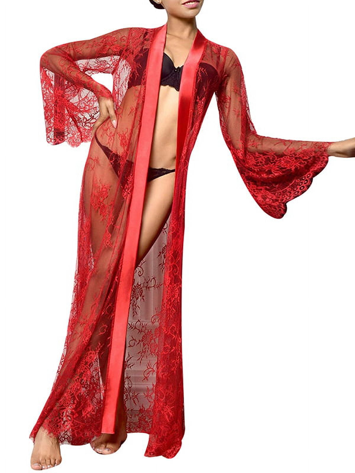Transparent Lace Sissy Robe