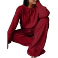 thumbnail image 1 of LilyLLL Womens Solid Color Tracksuit Hoodie Sweatshirt Plazzo Pants Loungewear Pajamas, 1 of 4