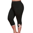 thumbnail image 1 of LilyLLL Womens Sport Workout Yoga Leggings Plus Size Skinny Capri Pants, 1 of 4