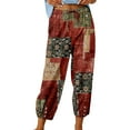 thumbnail image 1 of LilyLLL Womens Summer Beach Boho Floral Harem Trousers Wide Leg Casual Pants, 1 of 4