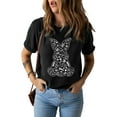 thumbnail image 1 of LilyLLL Womens Summer Cotton T Shirt Short Sleeve Independent Day USA Flag Print Pullover Tee, 1 of 3
