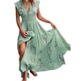 thumbnail image 1 of LilyLLL Womens Vacation Boho Floral Sundress A-line Swing Long Maxi Dress, 1 of 2