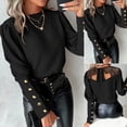 thumbnail image 1 of LilyLLL Womens Vintage Puff Sleeve Lace Patchwork Blouse Shirt Tops, 1 of 4