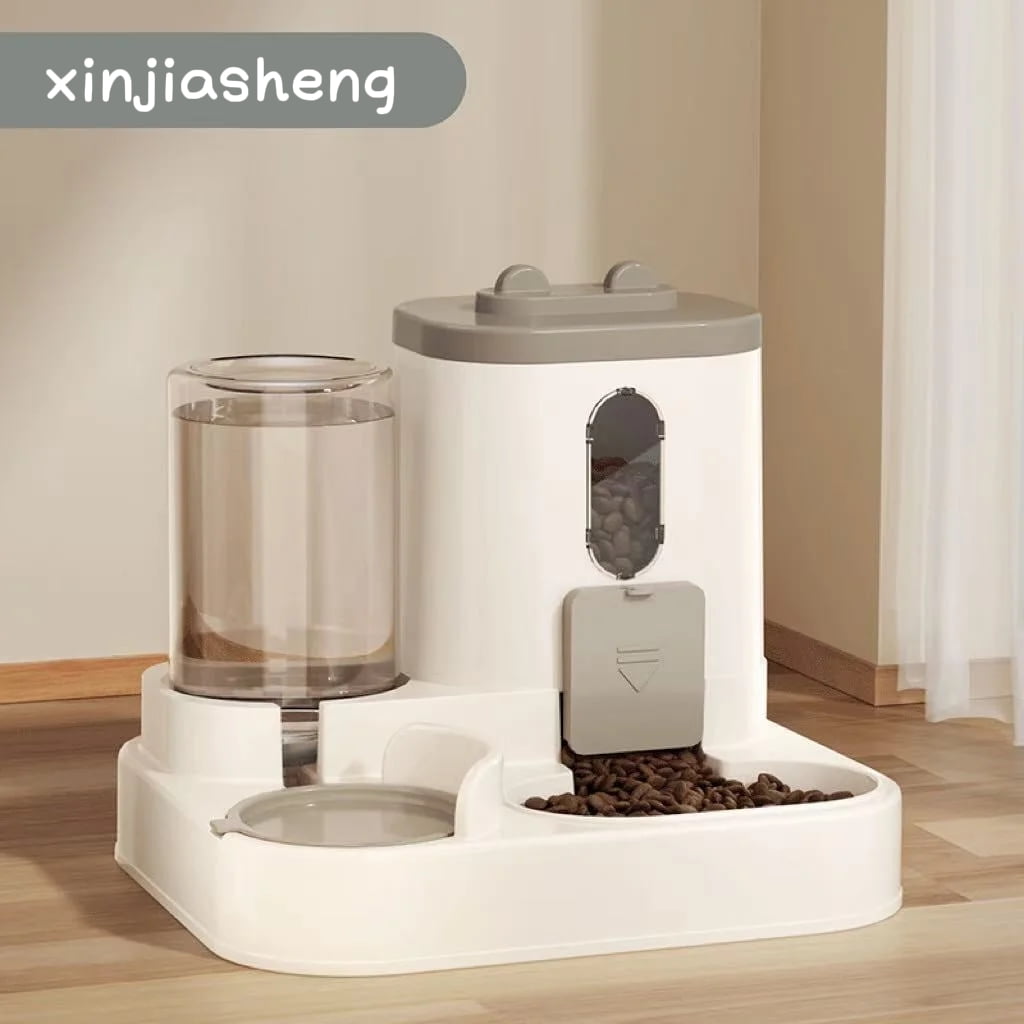 LilyLustre Pet feeding and drinking integrated automatic water feeder Automatic feeder cat water food pet bowl automatic food