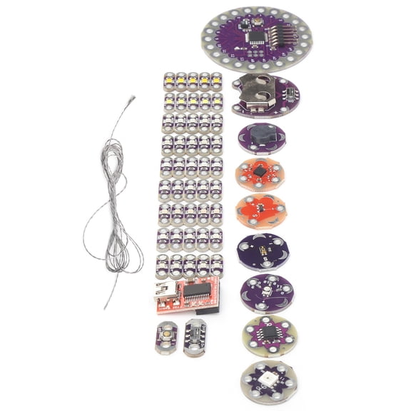 LilyPad Electronics Starter Kit with Conductive Thread and ATmega168 Development Board for Wearable Projects
