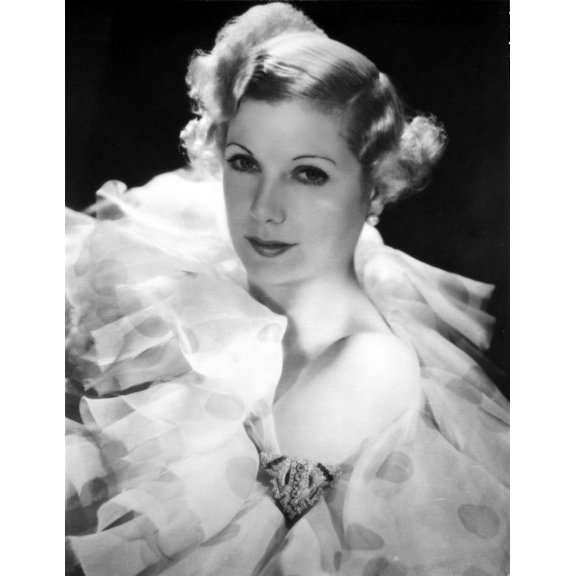 Lilyan Tashman posed in White Gown with Black Background Photo Print (24 x 30)