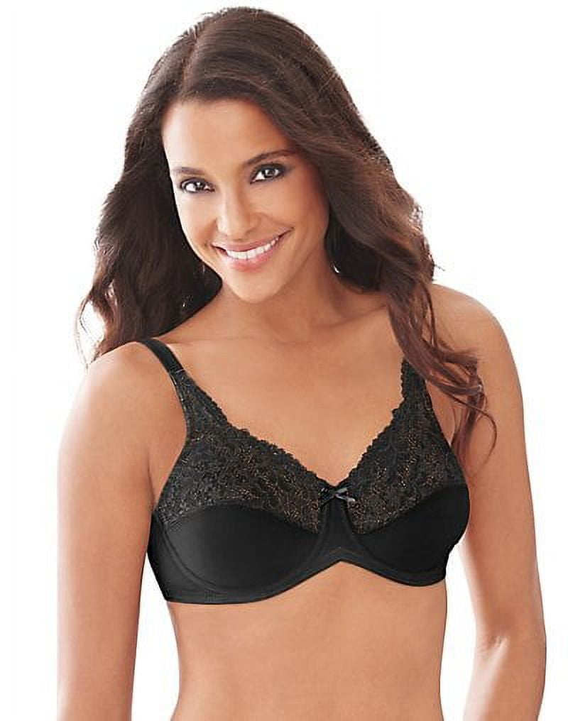 Lilyette by Bali Minimizer Underwire Bra Black 36G Women's