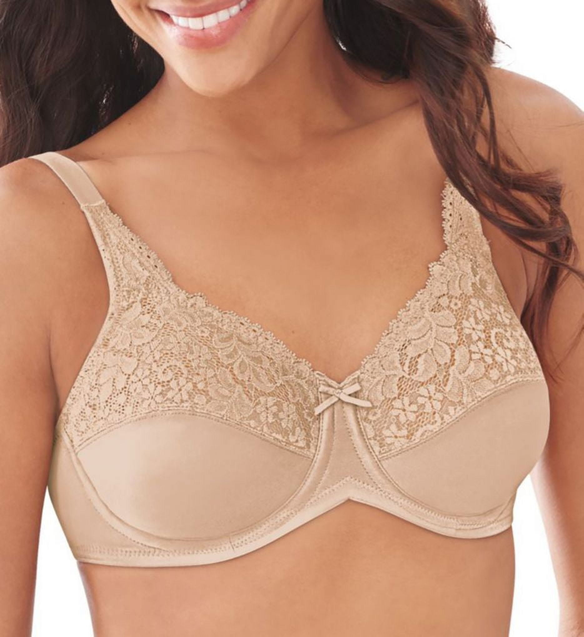 Bali Lilyette Minimizer Bra, Lacey Underwire Bra with Full-Coverage &  Natural Support, Underwire Bra for Everyday Wear, Perfectly Purple, 38C at   Women's Clothing store