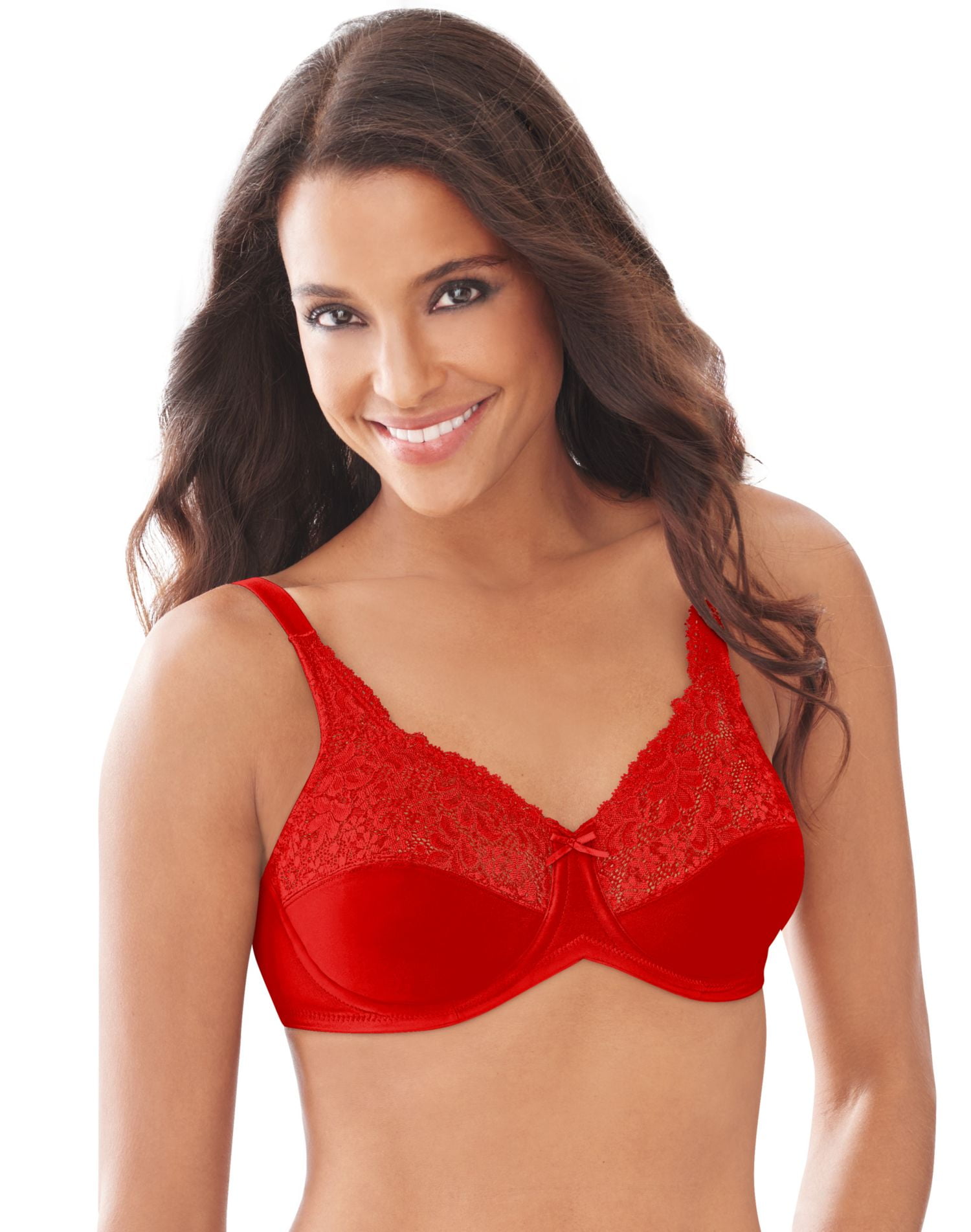 Lilyette by Bali Womens Tailored Minimizer Bra with Lace Trim -  Best-Seller, 38 