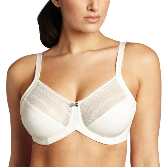 Lilyette® by Bali® Enchantment Lace Minimizer® Bra Ivory/Rum Raisin 36DDD Women's