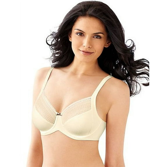 Lilyette® by Bali® Enchantment Lace Minimizer® Bra Ivory/Rum Raisin 36G Women's