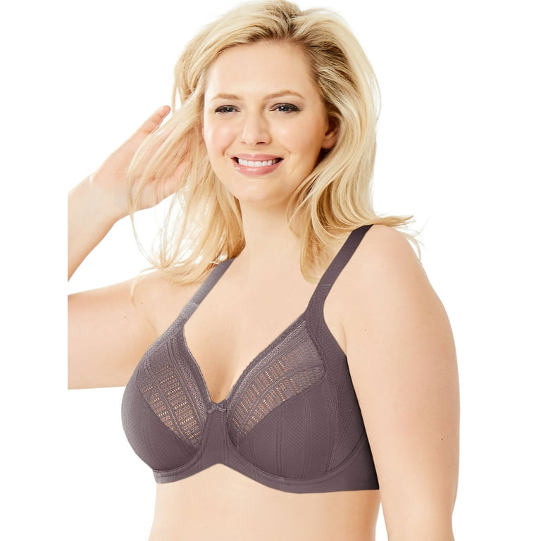 Buy Lilyette by Bali Women's Enchantment 3-Section Unlined Minimizer  Underwire Bra, Ivory/Rum Raisin, 36G at