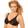 thumbnail image 1 of Lilyette By Bali Womens Plunge Into Comfort Keyhole Minimizer® Bra (Pack of 2) 2 Onyx, 1 of 1