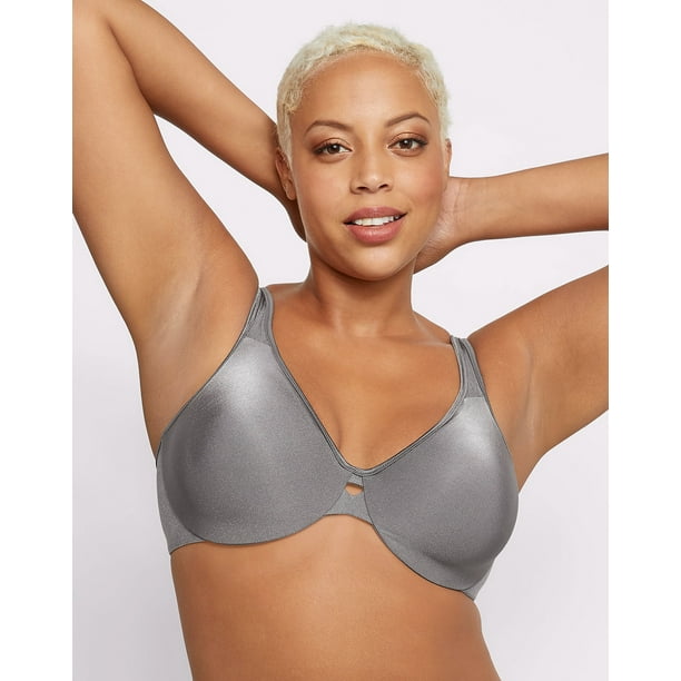 Lilyette by Bali Plunge Into Comfort Minimizer Bra Silver Lining 38DD