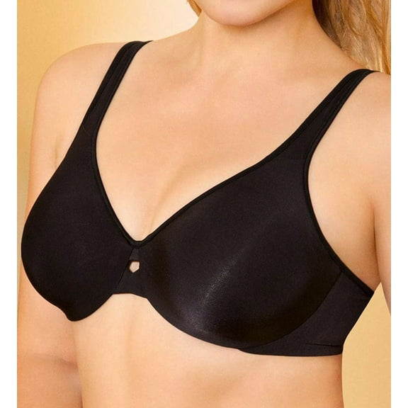 Women's Bali 0904 Lilyette Plunge Into Comfort Keyhole Minimizer Bra (Onyx 36DD)