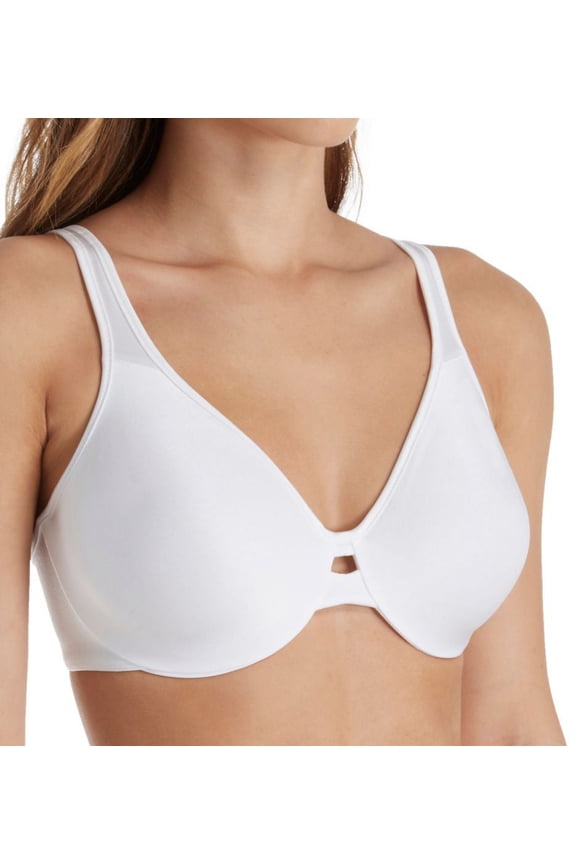 Women's Lilyette 0904 Plunge Into Comfort Keyhole Minimizer Bra (White 40C)