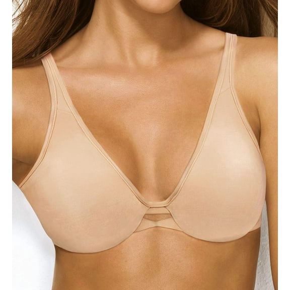 Women's Bali 0904 Lilyette Plunge Into Comfort Keyhole Minimizer Bra (Champagne Shimmer 36C)