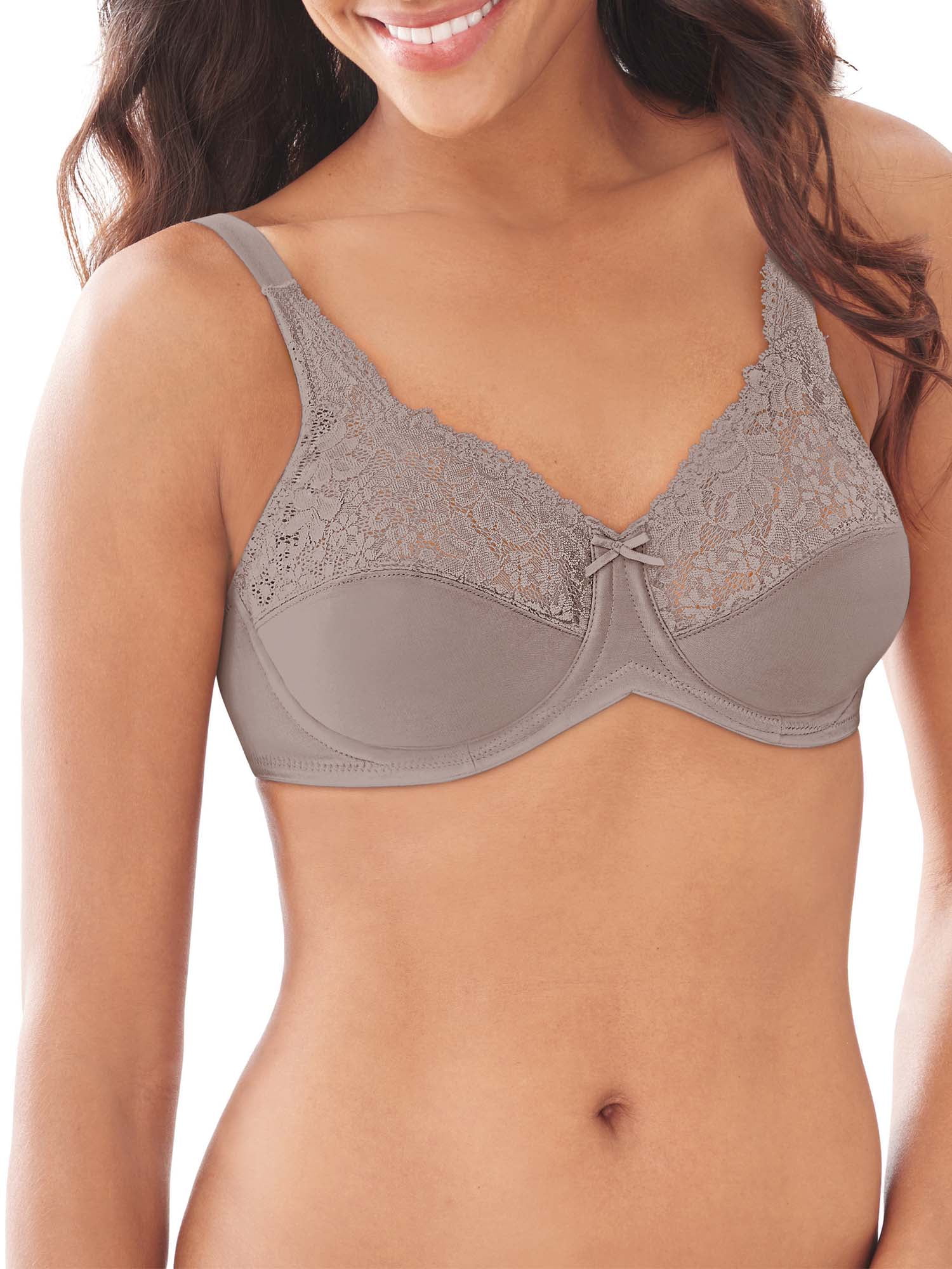 Bali Lilyette Minimizer Bra, Lacey Underwire Bra with Full-Coverage &  Natural Support, Underwire Bra for Everyday Wear, Evening Blush, 36DDD :  : Clothing, Shoes & Accessories