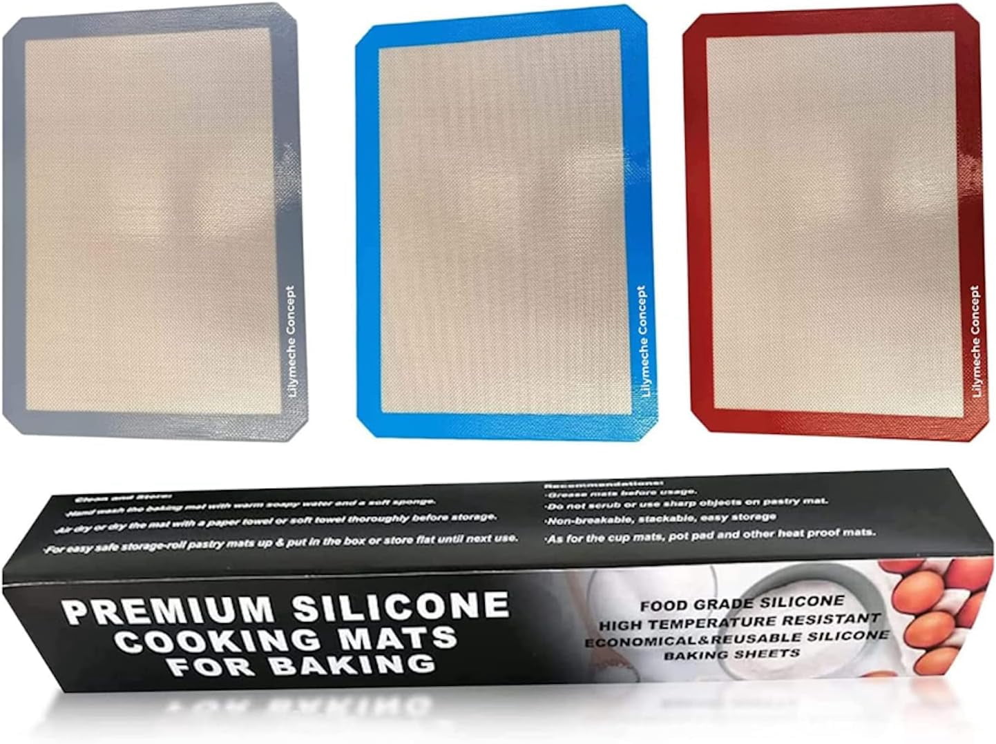 Lilymeche Concept | Silicone Baking Mat | BPA Free Large Nonstick ...
