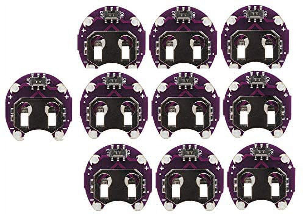 Lilypad Arduino -10 Pack of Coin Cell CR2032 Battery Holders with ...