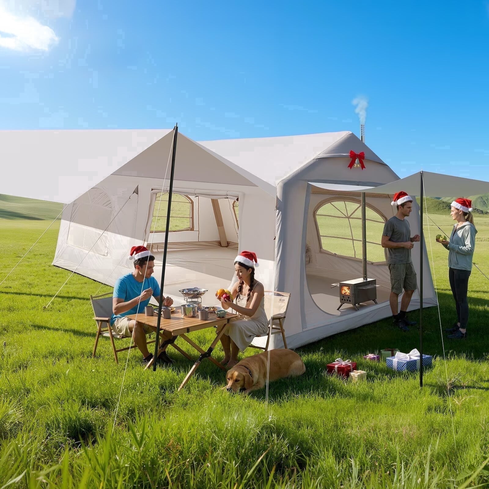 glenhill zelt Village 6.0 4-Personen-Sofortaufbau-Kabinenzelt Beginners Guide to Pitching Size:12' x 40' Lightweights Tarps