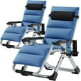 thumbnail image 1 of Lilypelle 2 Pack Zero Gravity Chair , Folding Adjustable Reclining Lounge Chair with Cushion, Headrest and Cup Holder, Supports up to 440lbs, 1 of 7