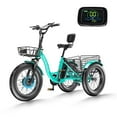 thumbnail image 1 of Lilypelle 20" x 4" Fat Tire 7 Speeds Electric Trike Tricycle for Adults,500W 48V 14.5Ah Lithium Battery ,3 Wheels Electric Trike for Men, Women， with Front & Rear Baskets, 1 of 10