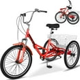 thumbnail image 1 of Lilypelle 24/26 inch Adult Tricycle for Women Men Seniors 7-Speed Three Wheel Cruiser Bike Trike with Large Basket, Low Step Through Frame,Exercise Shopping Tricycle Adult (Foldable&Non-foldable), 1 of 14