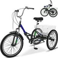 thumbnail image 1 of Lilypelle 24/26 inch Adult Tricycle for Women Men Seniors 7-Speed Three Wheel Cruiser Bike Trike with Large Basket, Low Step Through Frame,Exercise Shopping Tricycle Adult (Foldable&Non-foldable), 1 of 14