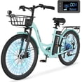thumbnail image 1 of Lilypelle 26" Electric Bike for Women Adults, 36V 10.4Ah UL2849 (By SGS) Battery ,350W Helical Motor w/ 700W peak power , 7-Speed Electric Bicycle w/ Front Fork Suspension,Max 20mph,50 Miles,Class 2, 1 of 8
