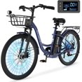 thumbnail image 1 of Lilypelle 26" Electric Bike for Women Adults, 36V 10.4Ah UL2849 (By SGS) Battery ,350W Helical Motor w/ 700W peak power , 7-Speed Electric Bicycle w/ Front Fork Suspension,Max 20mph,50 Miles,Class 2, 1 of 7