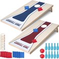 thumbnail image 1 of Lilypelle 3 in 1 Cornhole Boards Set - Solid Corn Hole Games, Ring Toss Game & Tabletop Bowling Game, Yard Toss Game for Kids & Family, Lawn, Backyard, Beach, Travel Outdoor Game, 1 of 7
