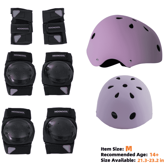 Lilypelle 6 Pack Knee Elbow Pads & Multi-Sport Helmet for Kids ,Youth Children Guards Protective Gear Pad Set for Roller Skates Cycling Skateboard Inline Skating's Scooter Riding Sports