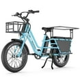 thumbnail image 1 of Lilypelle 7-Speed Electric Cargo Bike for Adults with Kits, 48V 20AH 750W Long Range Cargo Ebike,20MPH,Blue, 1 of 13