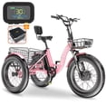 thumbnail image 1 of Lilypelle 7-Speed Electric Tricycle with 20" x 4" Fat Tires for Adults,500W 48V 14.5Ah Lithium Battery ,3 Wheels Electric bike with Front & Rear Basket for Men, Women,Senior, 1 of 10