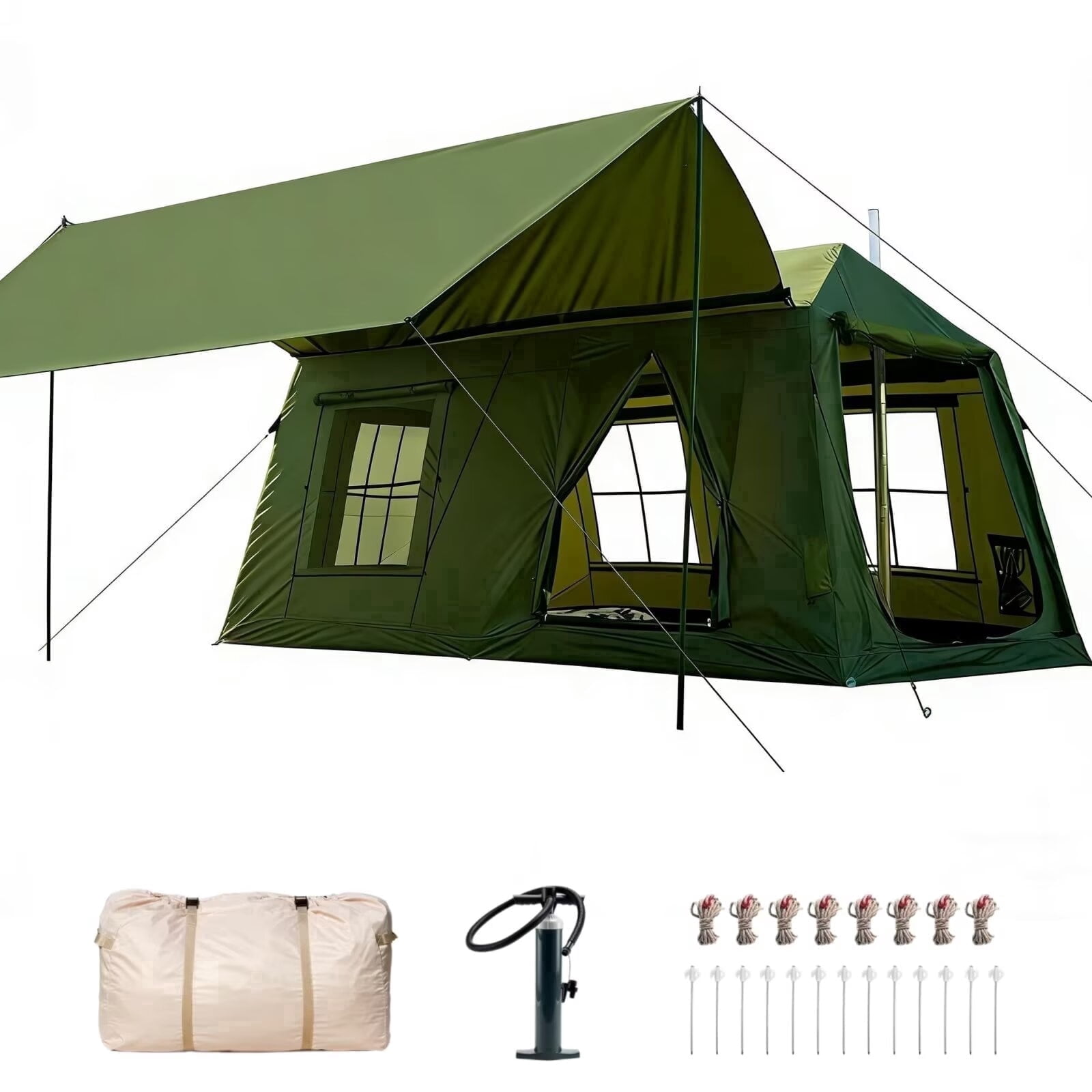 Lilypelle 8-10 Person Blow Up Inflatable Tent, with Removable