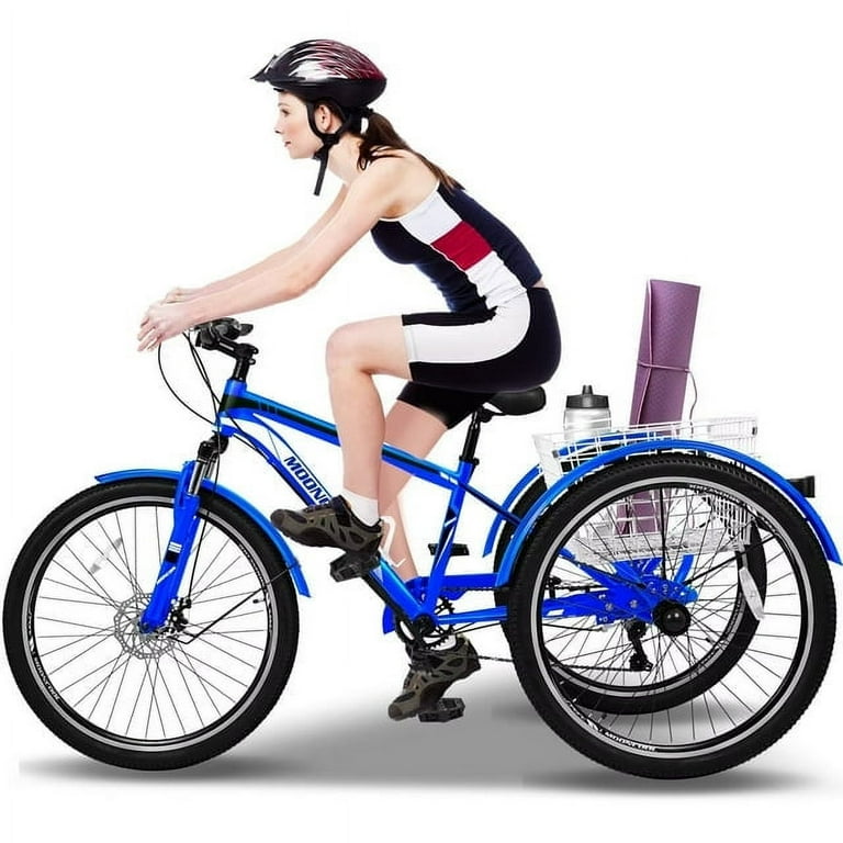 Lilypelle Adult Mountain Tricycle, 24/26/27.5 Inch, 7 Speed