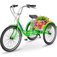 thumbnail image 1 of Lilypelle Adult Tricycles 7 Speed 20/24/26 Inch Three Wheel Bike Cruiser Trike with Low-Step Through Frame/Large Front & Rear Basket for Men, Women, Seniors, 1 of 20