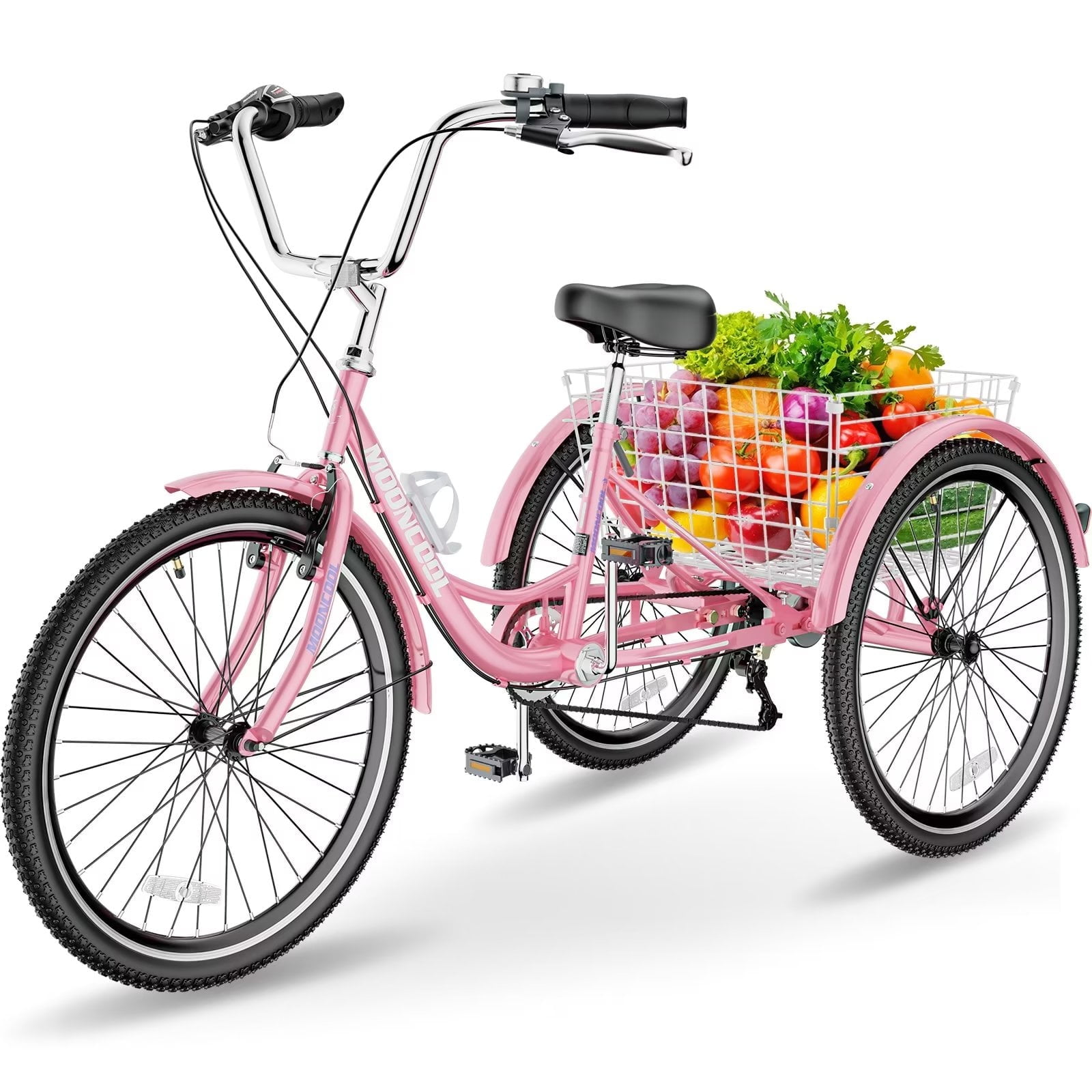 Lilypelle Adult Tricycle 7-Speed – 20/24/26in 3-Wheel Bike with Basket