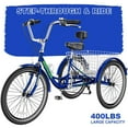 thumbnail image 1 of Lilypelle Adult Tricycles 7 Speed 20 inch Three Wheel Bike Cruiser Trike with Low-Step Through Frame/Large Basket for Men, Women, Seniors,Mint Blue, 1 of 10