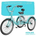 thumbnail image 1 of Lilypelle Adult Tricycles 7 Speed 20 inch Three Wheel Bike Cruiser Trike with Low-Step Through Frame/Large Basket for Men, Women, Seniors,Mint Blue, 1 of 10