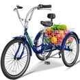 thumbnail image 1 of Lilypelle Adult Tricycles 7 Speed 20inch Three Wheel Bike Cruiser Trike with Large Basket for Men, Women, 1 of 13