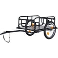 thumbnail interactive-video image 1 of FCH Folding Bike Cargo Trailer – 180lb Capacity, 16" Wheels, For Shopping Or Luggage 1 of 6