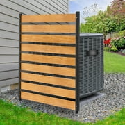 Lilypelle Air Conditioner Fence, 1-Panel Pool Equipment Enclosure, 38" W x 60" H Privacy Screens Fence Panels with Metal Stakes, Wood Trash Can Fence Privacy Fence Panel for Outside