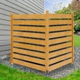 thumbnail image 1 of Lilypelle Air Conditioner Fence, 2-Panel Pool Equipment Enclosure, 36" W x 44" H Privacy Screens Fence Panels with Metal Stakes, Wood Trash Can Fence Privacy Fence Panel for Outside, 1 of 14