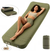 Lilypelle Camping Sleeping Pad w/ Electric Pump - Self Inflating 4 Thick for 9.5 R-Value Insulated Inflatable Sleeping Mat for Backpacking, Traveling, 4-Season Portable Camping Mat