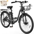 thumbnail image 1 of Lilypelle Electric Bike for Women Adults, 700W Motor 20MPH, 50 Miles Electric Cruiser Bike with 36V 10.4Ah Battery, 7-Speed Electric Bicycle, 26" Tires and Front Fork Suspension,UL2849, 1 of 13