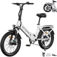 thumbnail image 1 of Lilypelle Folding Electric Bicycle for Adults, 20"×3.0 Fat Tire 7 Speed Step-Thru Electric Cargo Bicycle, 500Wh Built-in detachable battery, Peak 1000W Rear Motor，20MPH, Fits for 4'9" to 6'5", 1 of 11