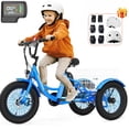 thumbnail image 1 of Lilypelle Electric Ride on tricycle for Kids , 6/9/12Mph Three Max Speed 250W Power trike w/ 24V 10.4Ah Battery, Headlights & Horn, Large Rear Basket ,2 sets of DIY stickers,16"x3" Wheel,30Miles, 1 of 6