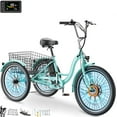thumbnail image 1 of Lilypelle Electric Tricycle for Adults, 350W Electric Trike 7 Speed with 36V 14.5ah removable Battery, 3 Wheel Electric Bikes for Women Men Seniors, 450lb, 24/26 inch Tire, 1 of 13